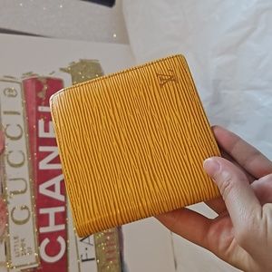 Louis Vuitton Yellow Epi Bifold Wallet